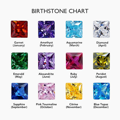 Princess Cut Birthstone Ring