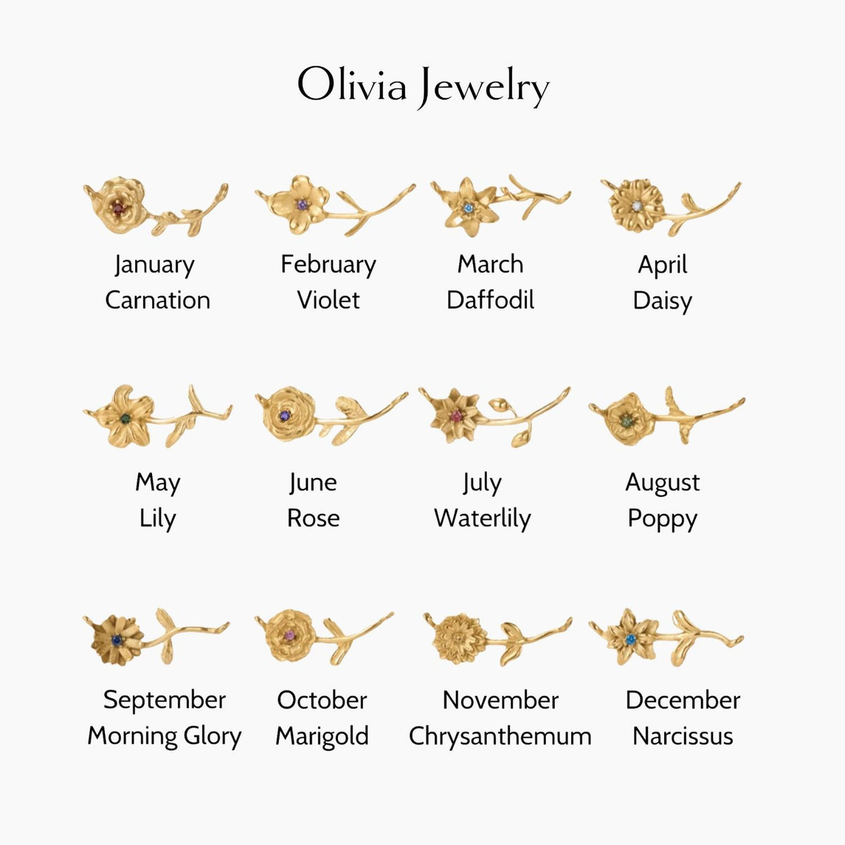 Fine Birthflower Necklace