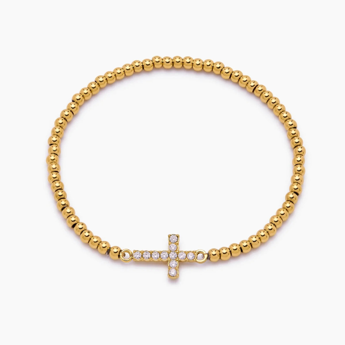 Pebble Cross Bracelet