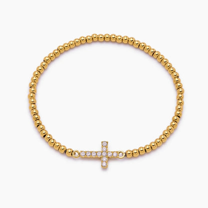 Pebble Cross Bracelet
