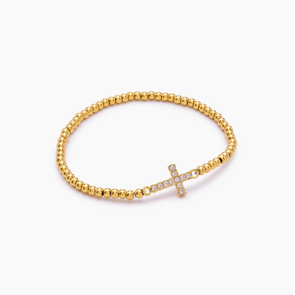 Pebble Cross Bracelet