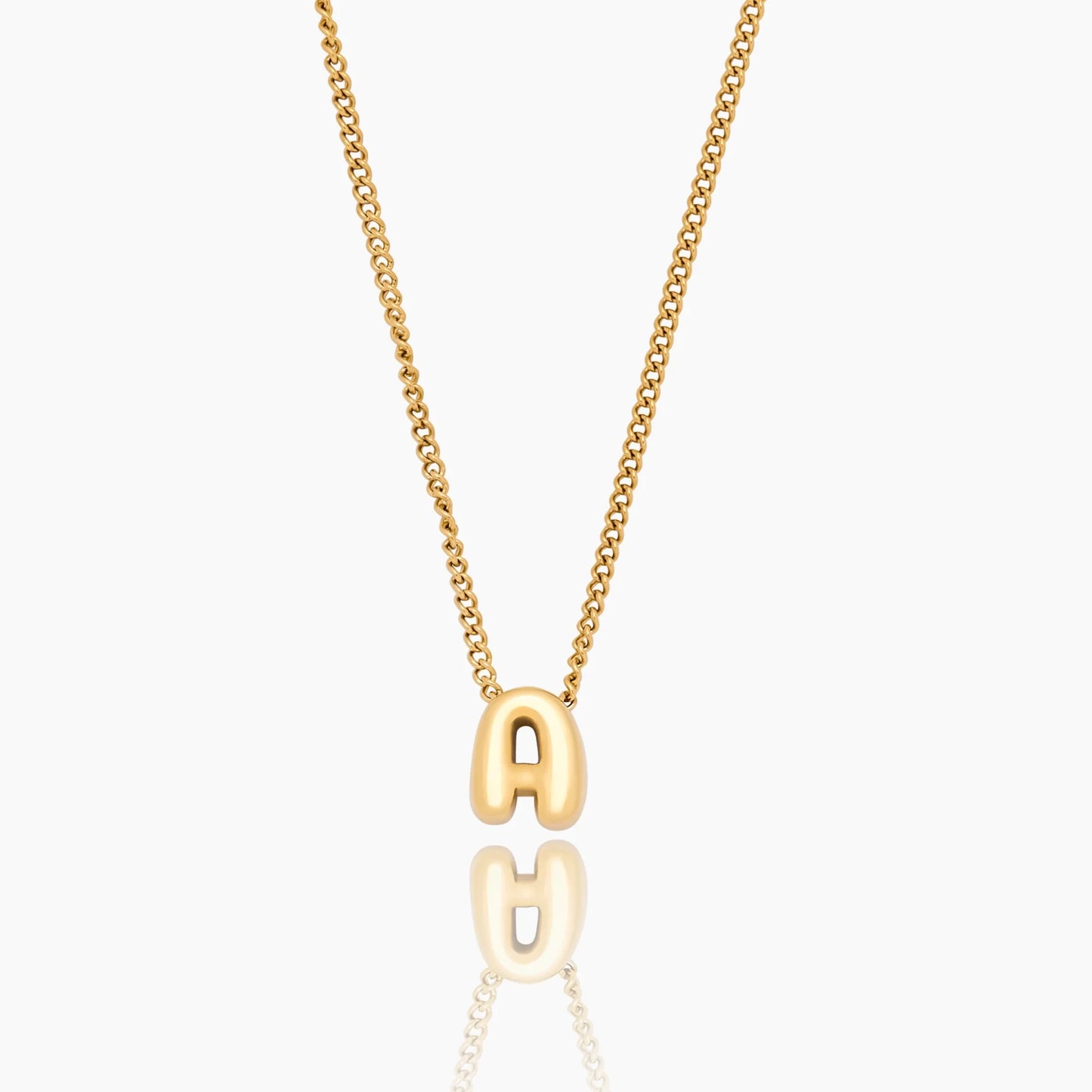 Puff Initial Charm Necklace