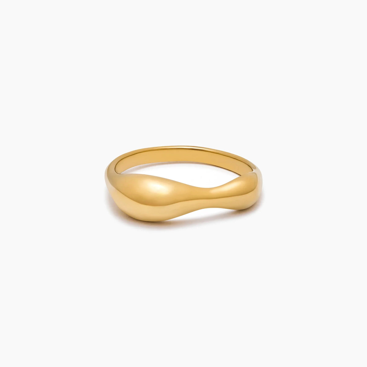 Shaped Wave Statement Ring