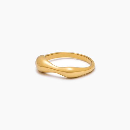Shaped Wave Statement Ring