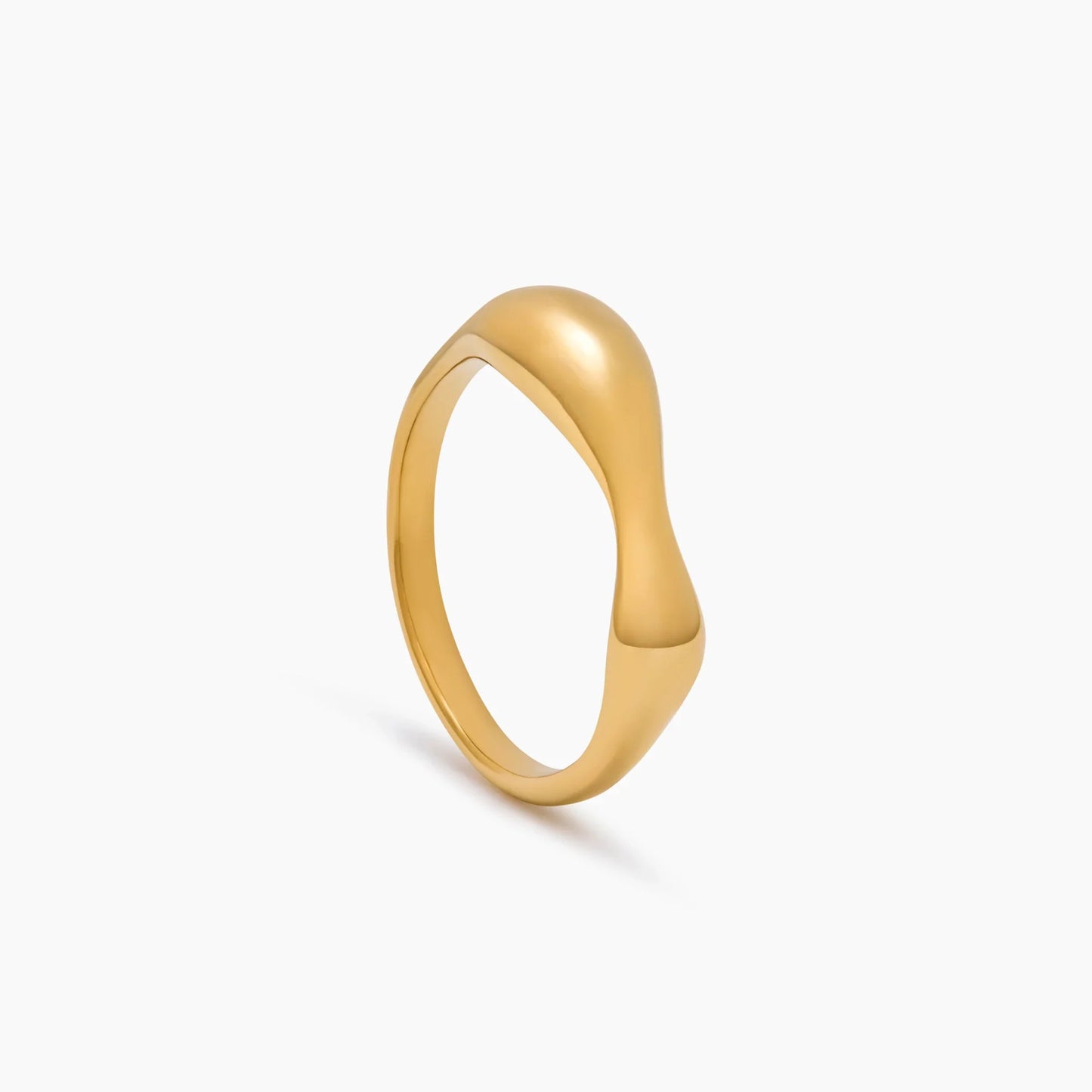 Shaped Wave Statement Ring
