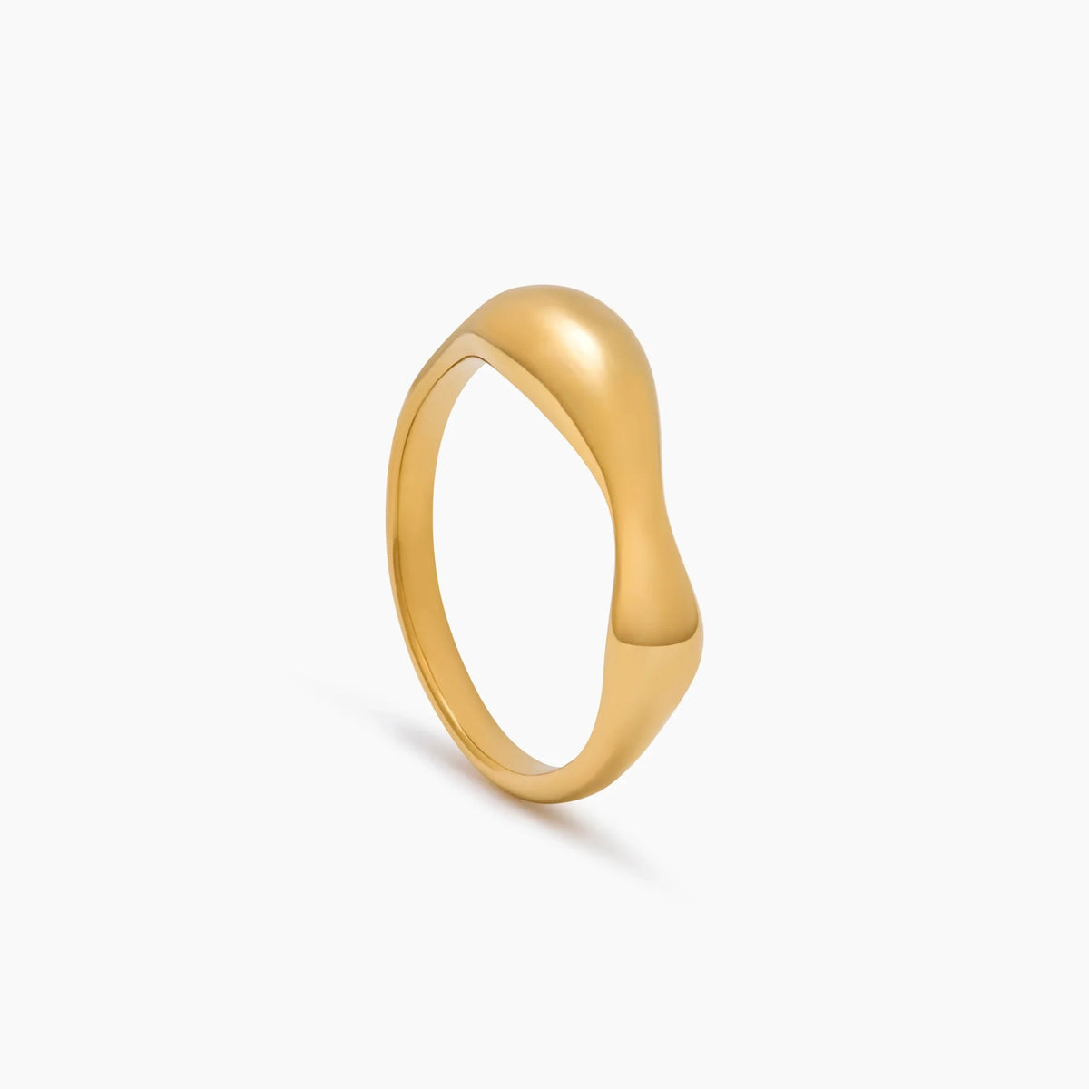 Shaped Wave Statement Ring