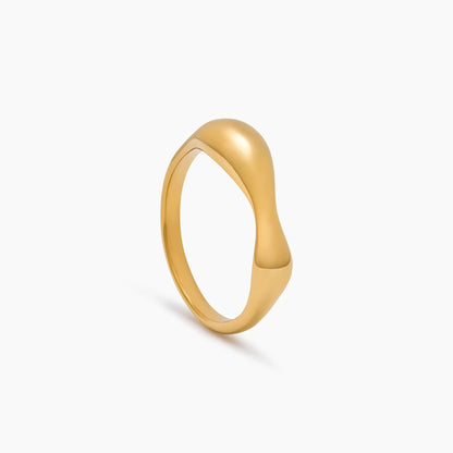 Shaped Wave Statement Ring