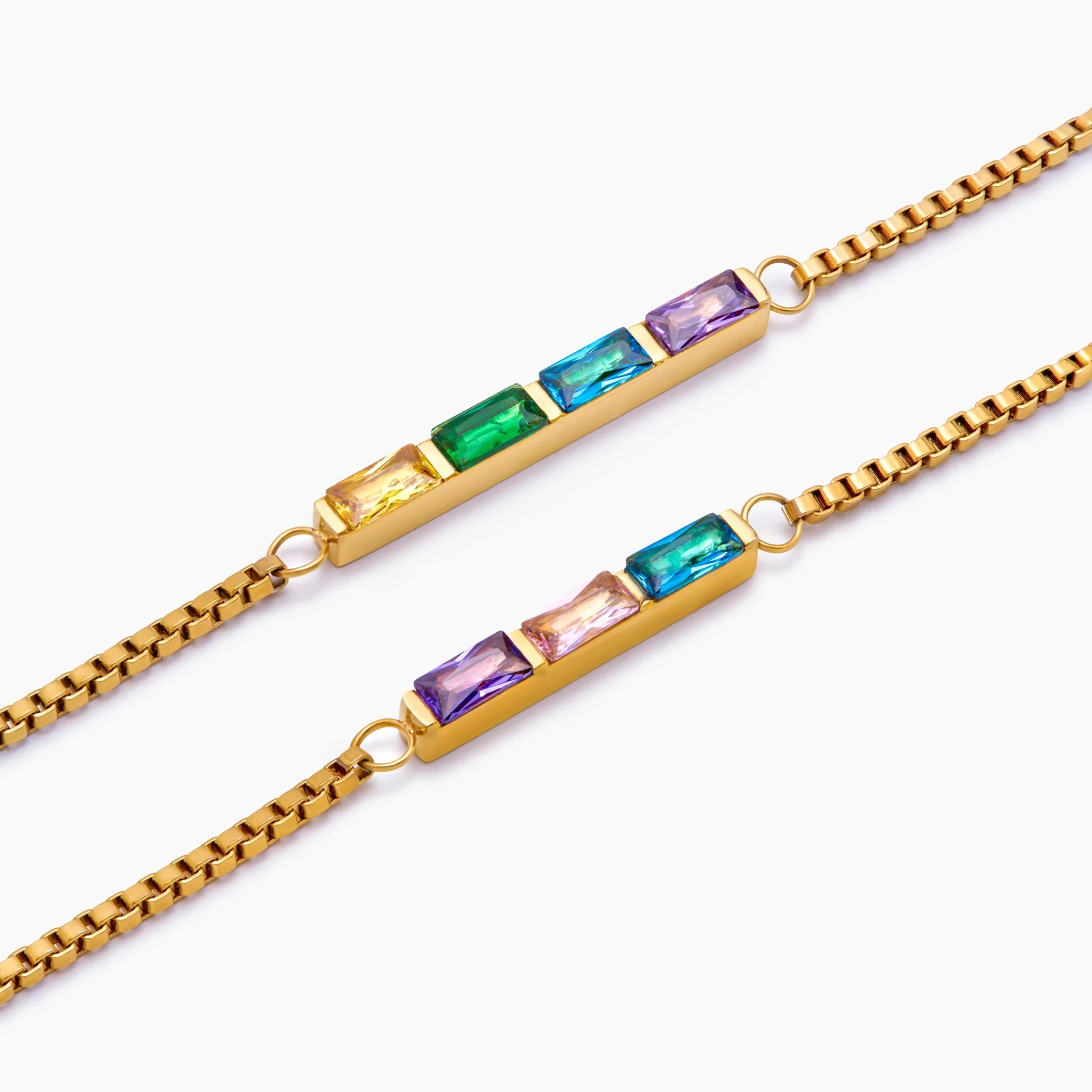 Fine Baguette Birthstone Bracelet