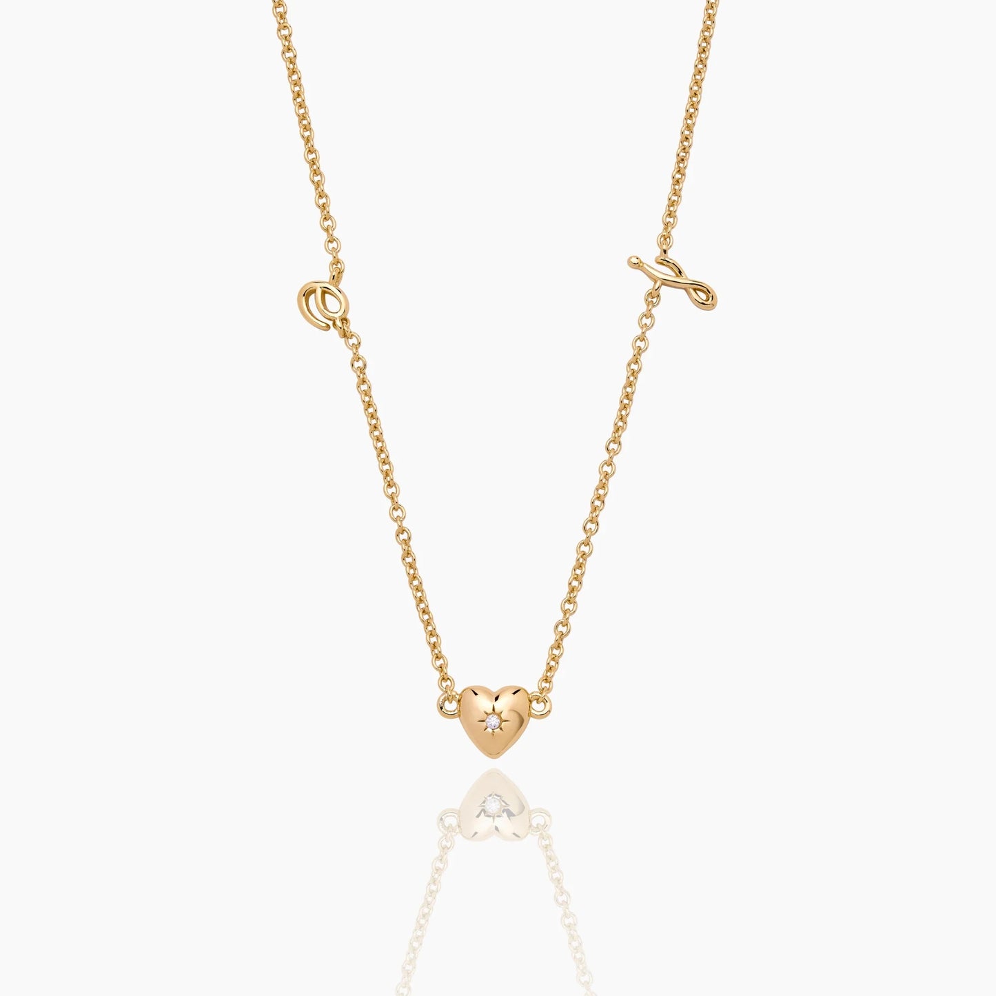 Fine Script Initial Necklace