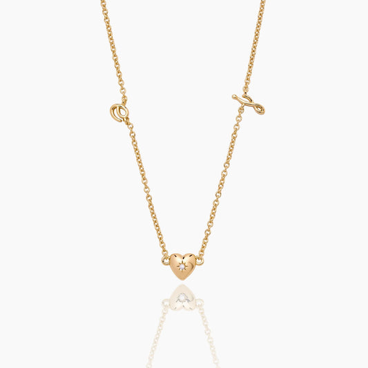 Fine Script Initial Necklace