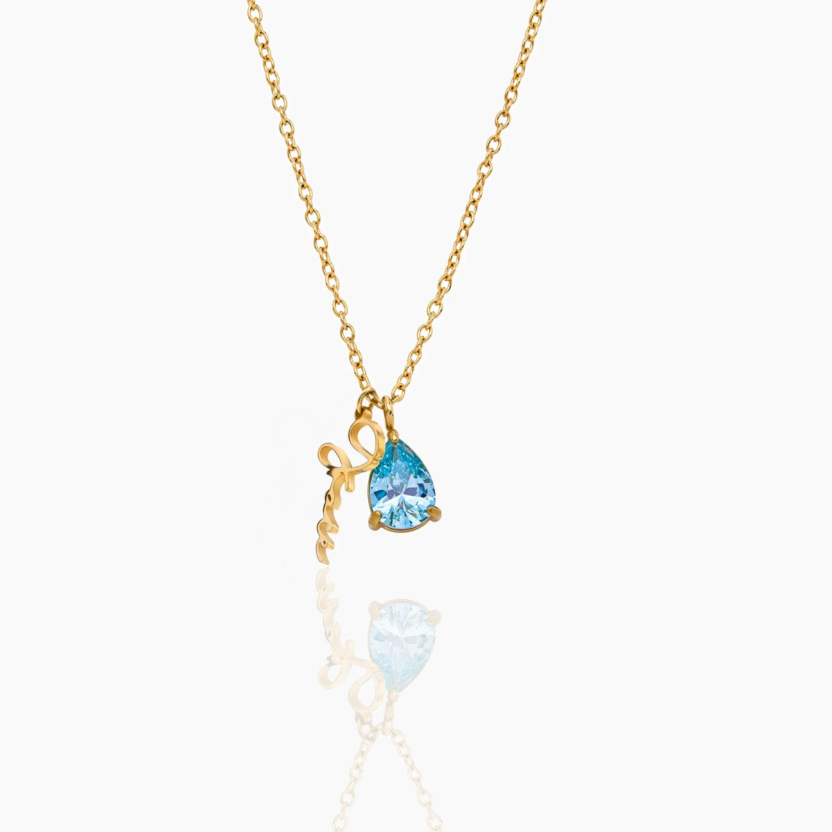 Fine Name & Birthstone Charm Necklace
