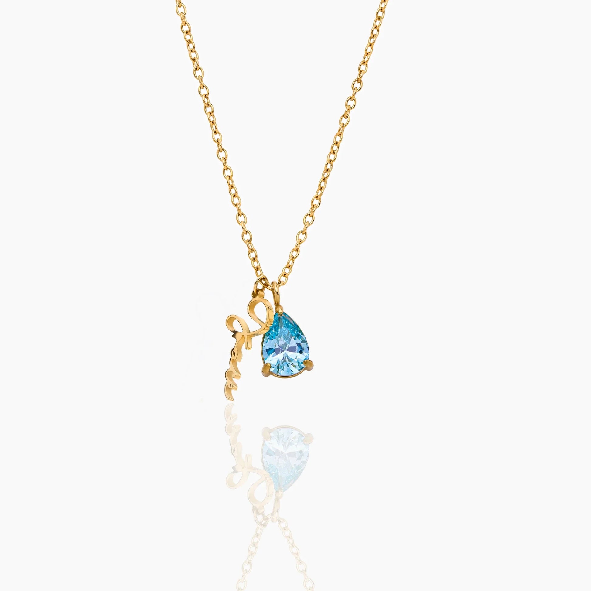 Fine Name & Birthstone Charm Necklace