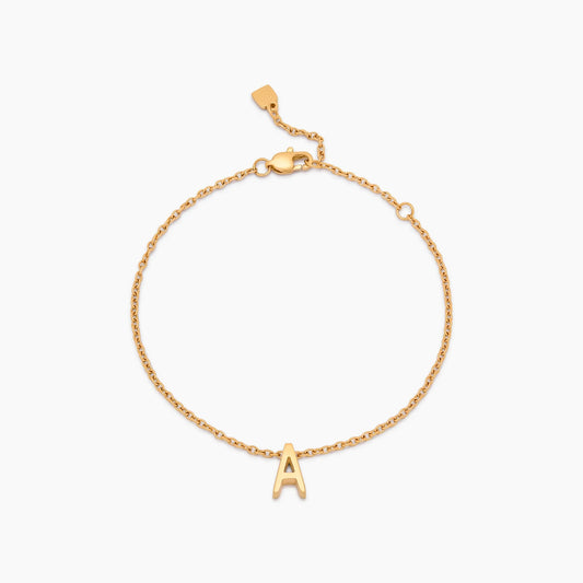 Fine Initial Charm Bracelet
