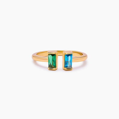 Pair Baguette Birthstone Ring
