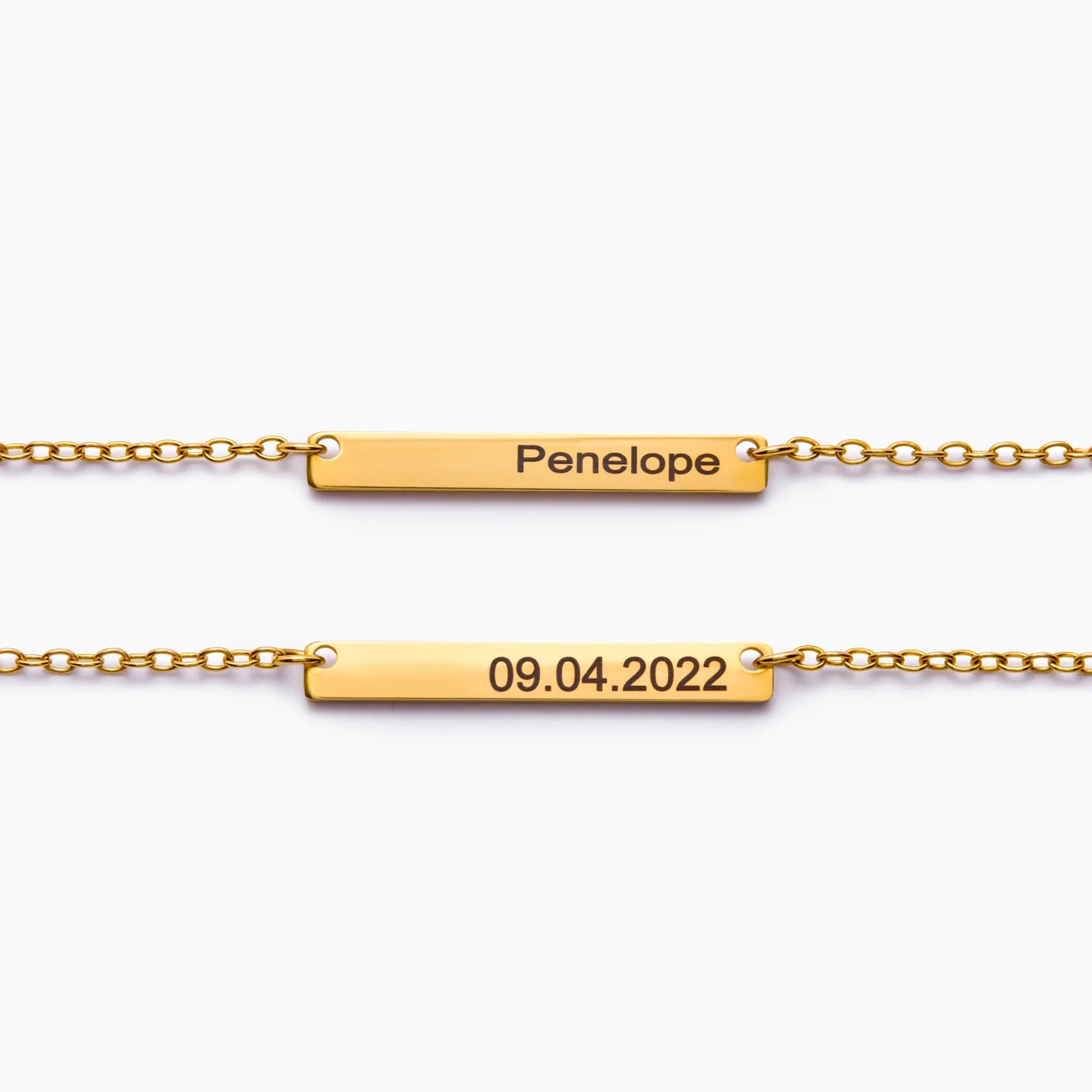 Engravable Line Bar Necklace