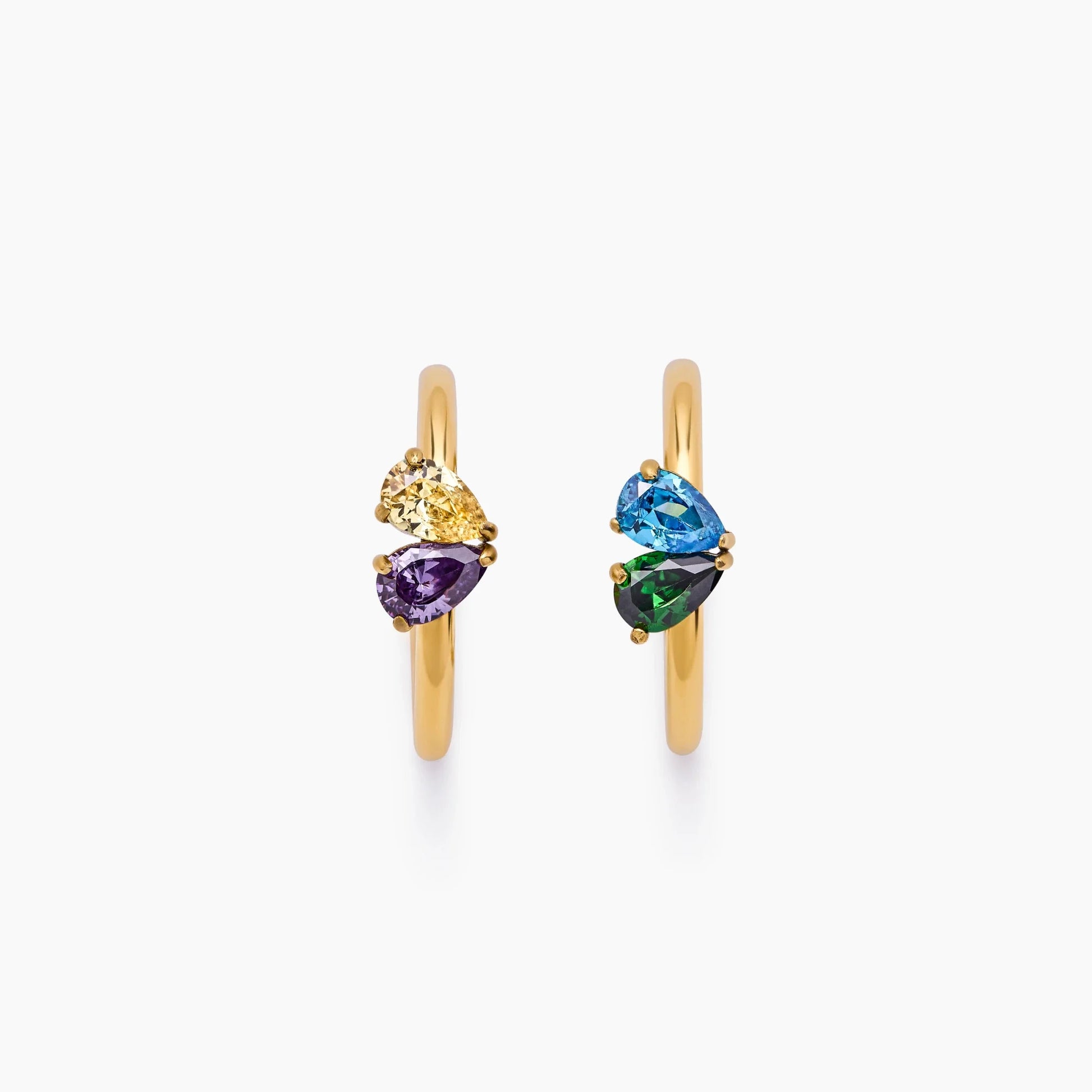 Two Hearts Birthstone Ring