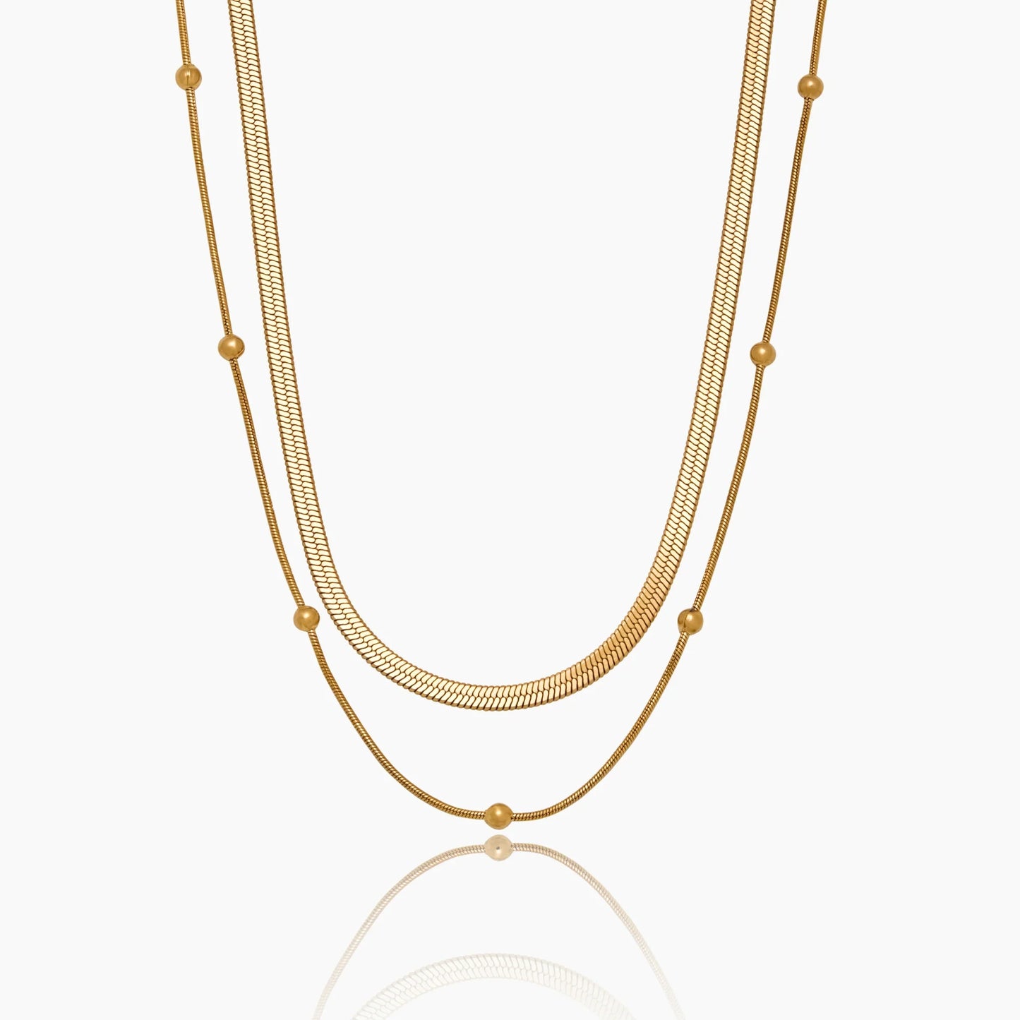 Snake & Satellite Layered Necklace