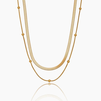 Snake & Satellite Layered Necklace