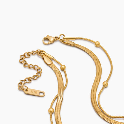Snake & Satellite Layered Necklace