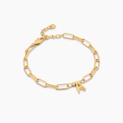 Paperclip Letter Charm Bracelet