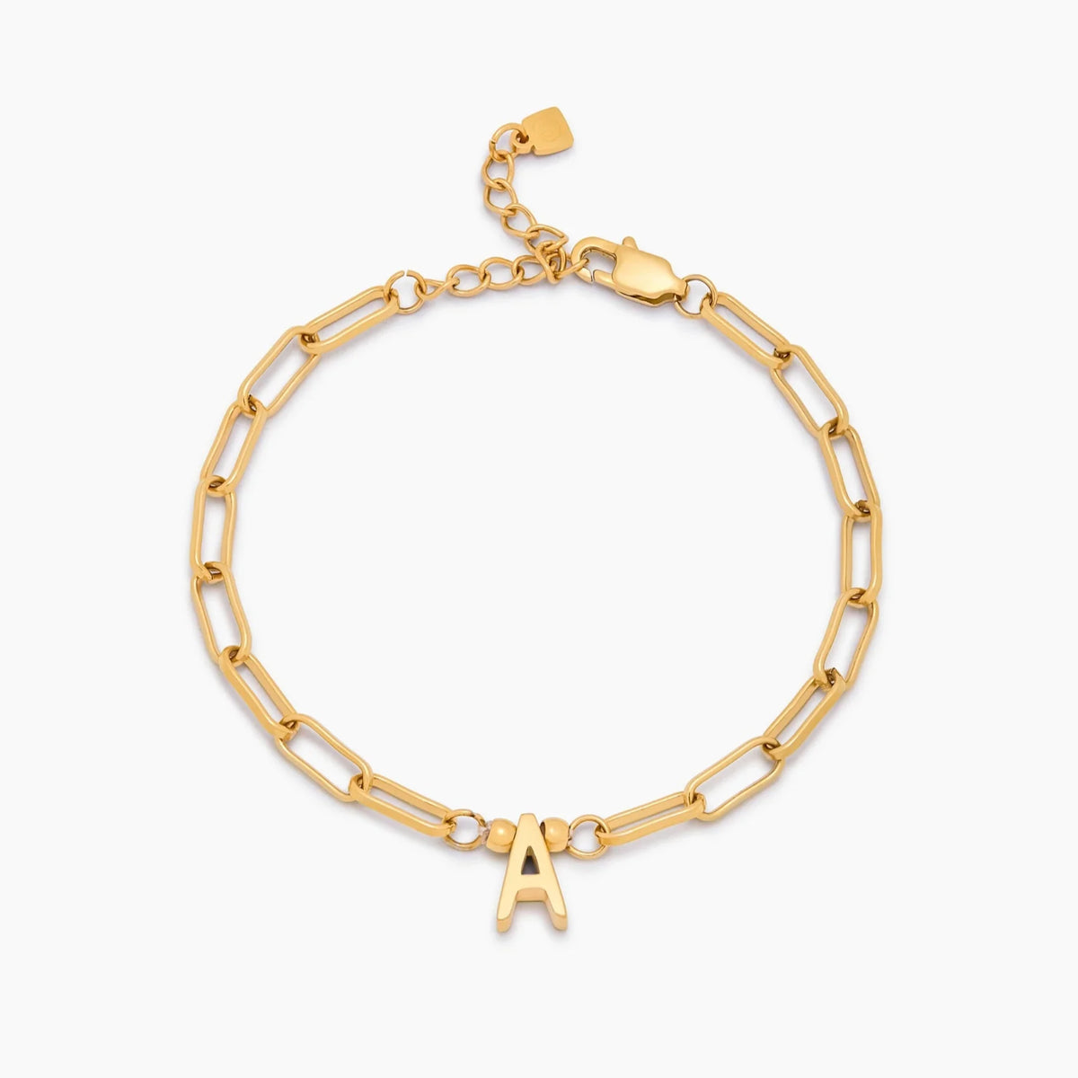 Paperclip Letter Charm Bracelet
