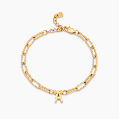Paperclip Letter Charm Bracelet