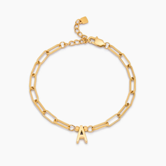 Paperclip Letter Charm Bracelet