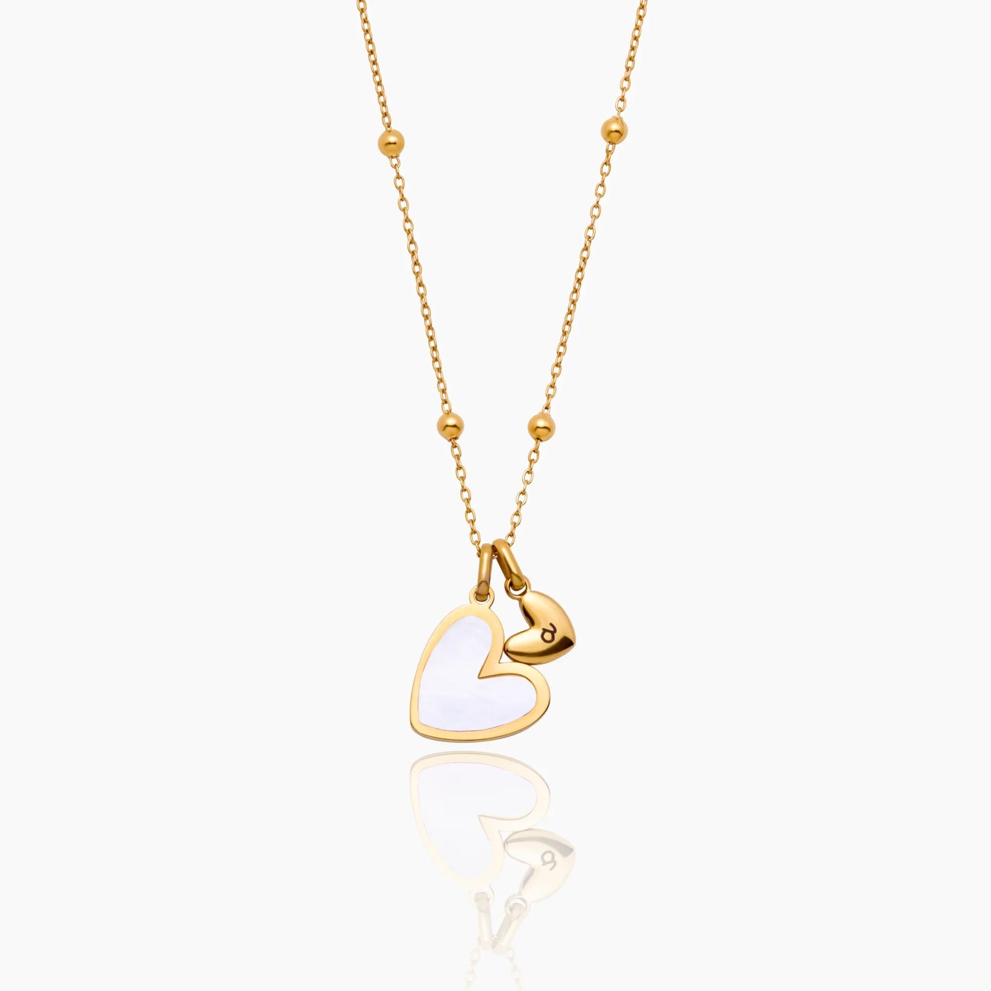 Initial & Heart Pair Necklace