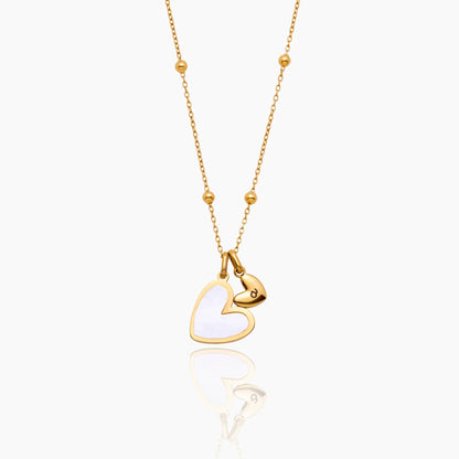 Initial & Heart Pair Necklace