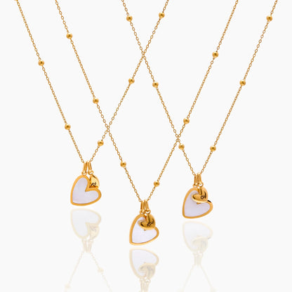 Initial & Heart Pair Necklace