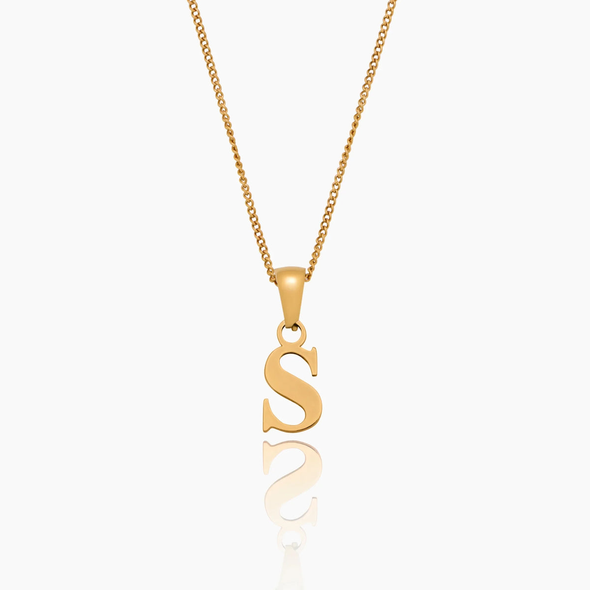 Gold Letter Charm Necklace