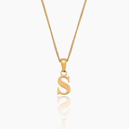 Gold Letter Charm Necklace
