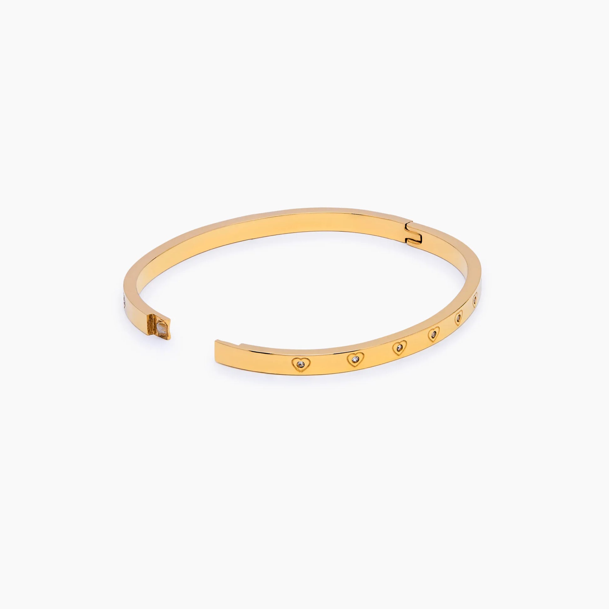 Crystal Heart Cuff