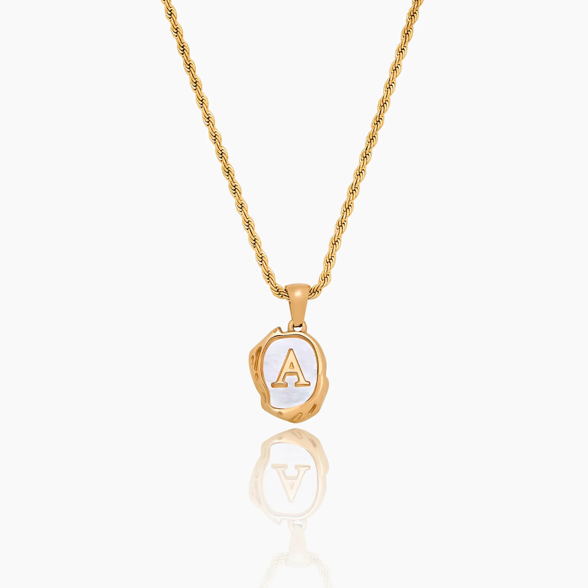 Pearl Letter Pendant Necklace