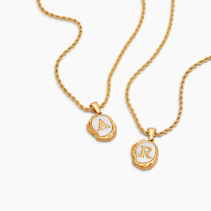 Pearl Letter Pendant Necklace