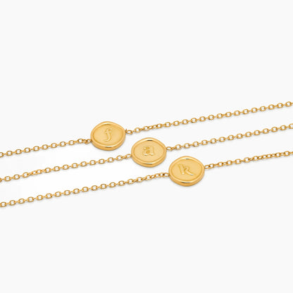 Stamped Initial Bracelet