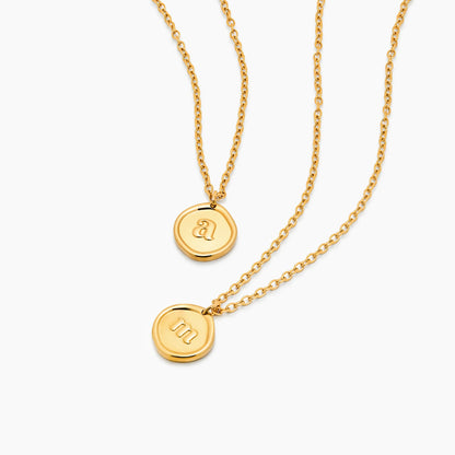Stamped Initial Necklace