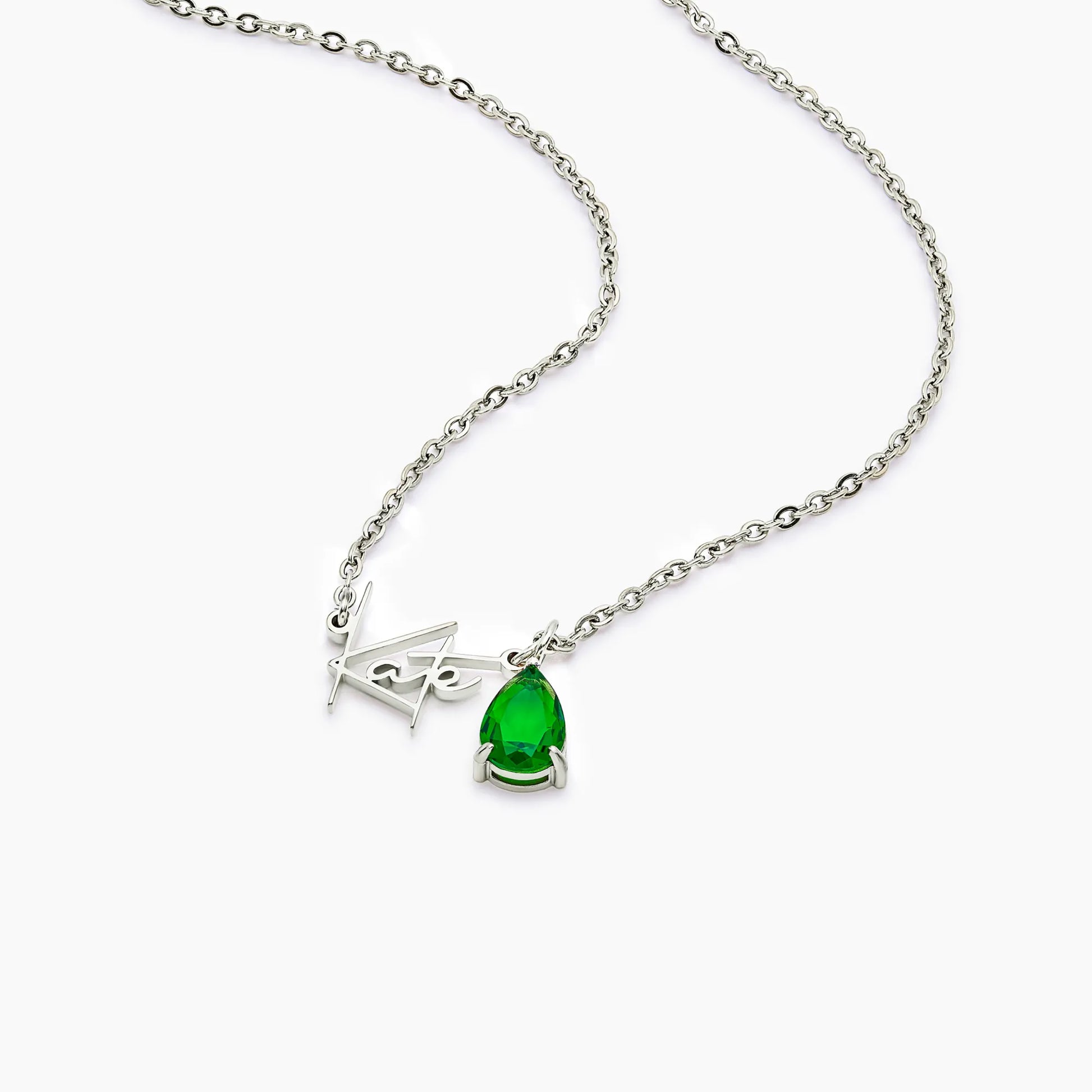 Script Name & Birthstone Necklace