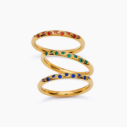 Star Birthstone Ring