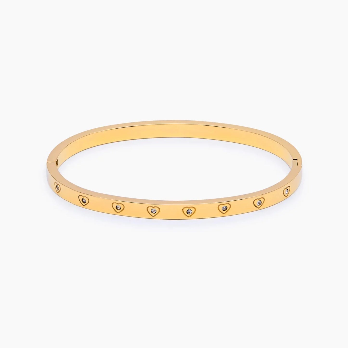 Crystal Heart Cuff