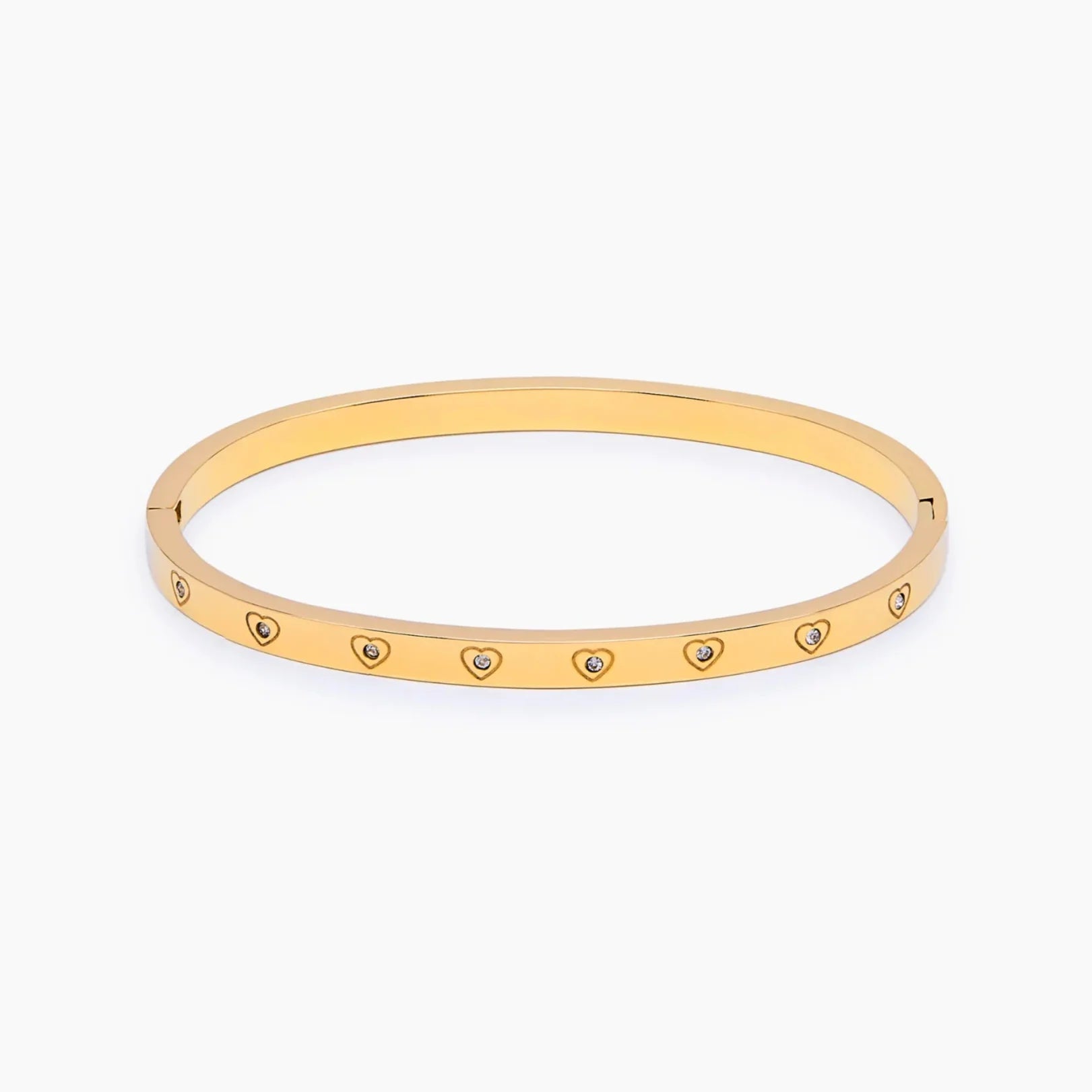 Crystal Heart Cuff