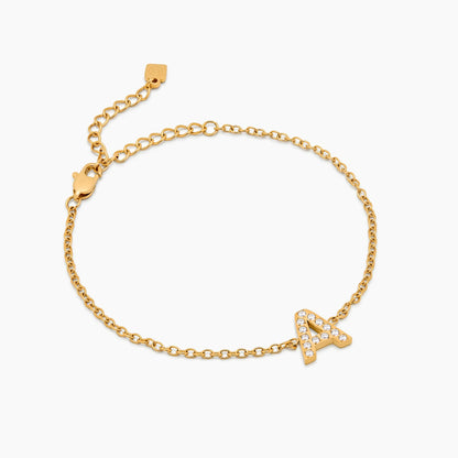Pavé Letter Bracelet