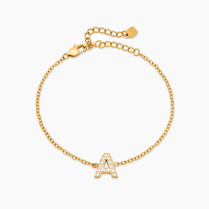 Pavé Letter Bracelet