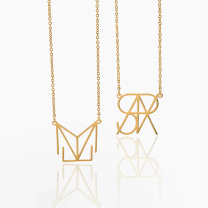 Quiet Monogram Name Necklace