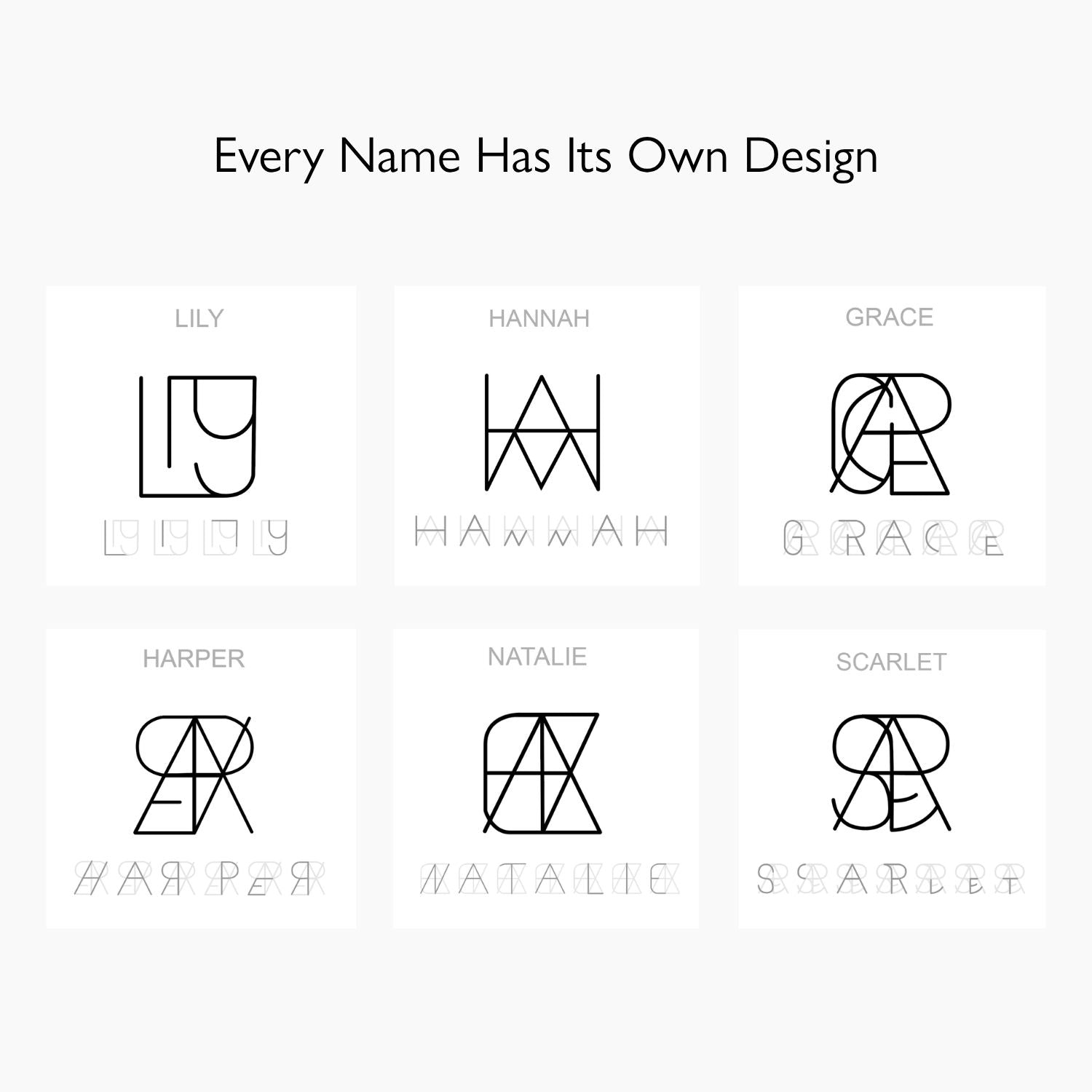 Quiet Monogram Name Necklace