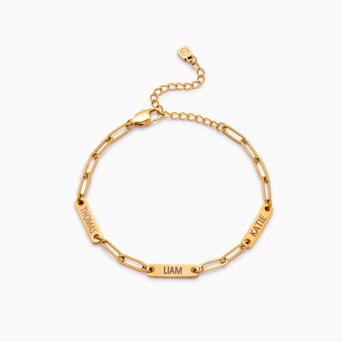 Paperclip Family Name Bracelet