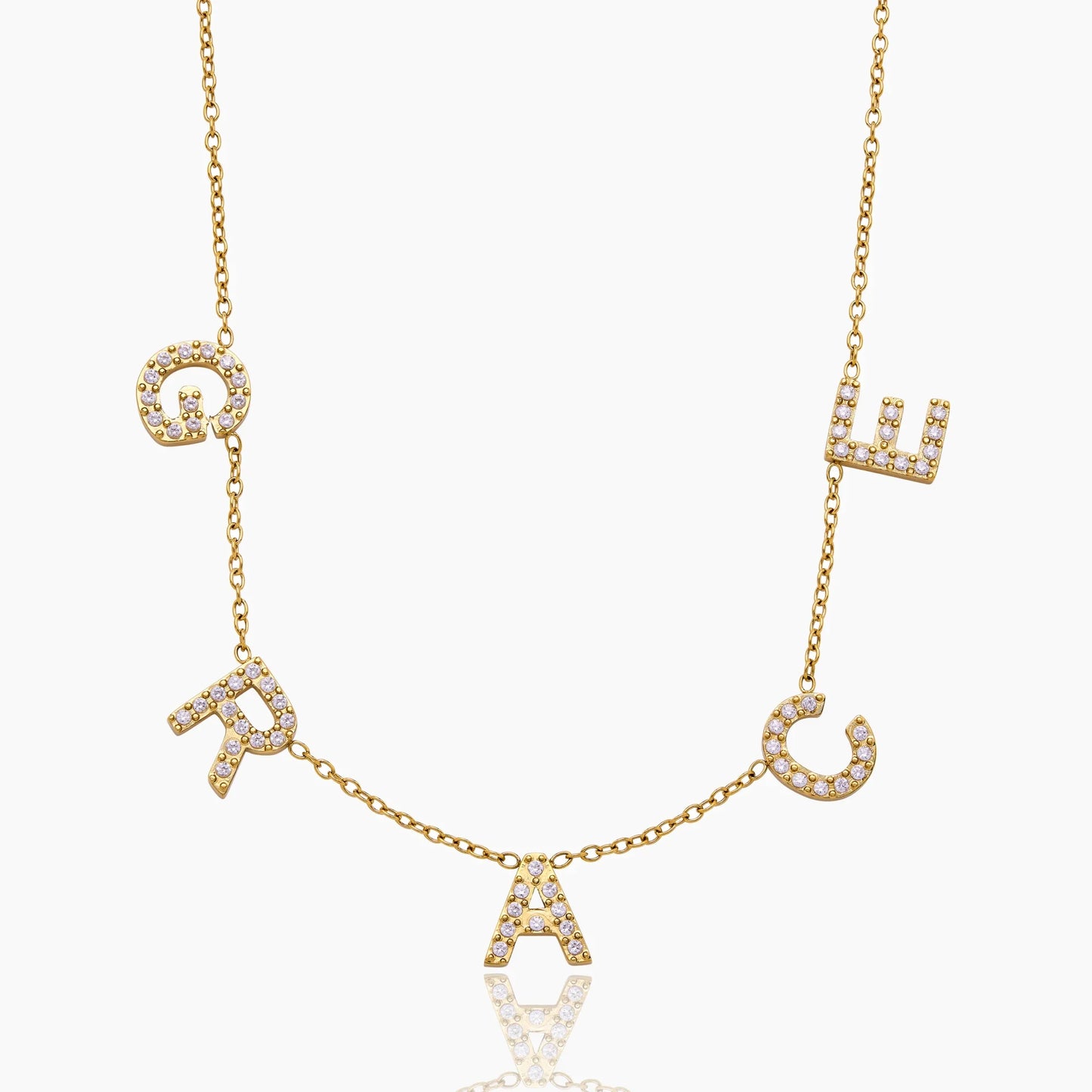 Pavé Script Name Necklace