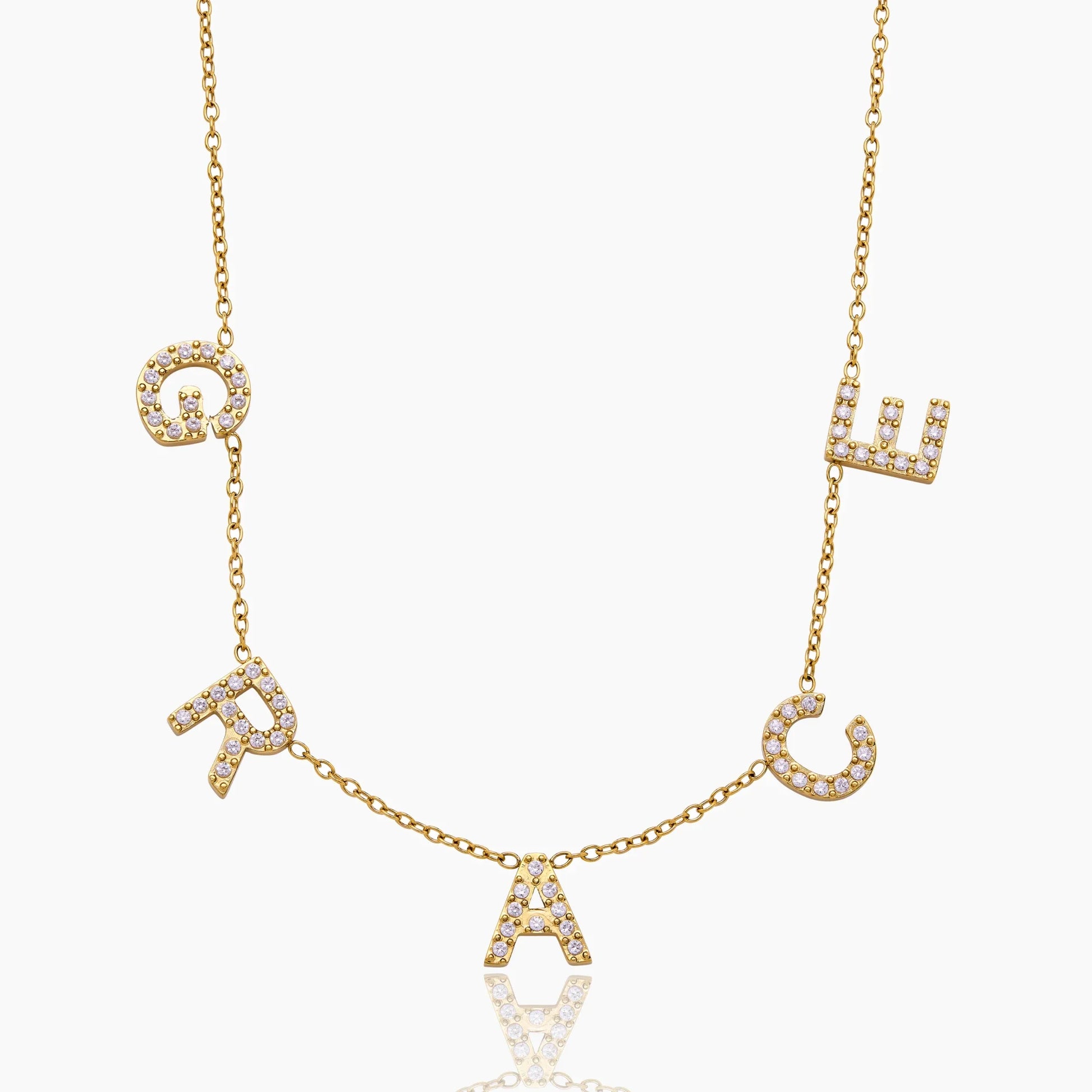 Pavé Script Name Necklace