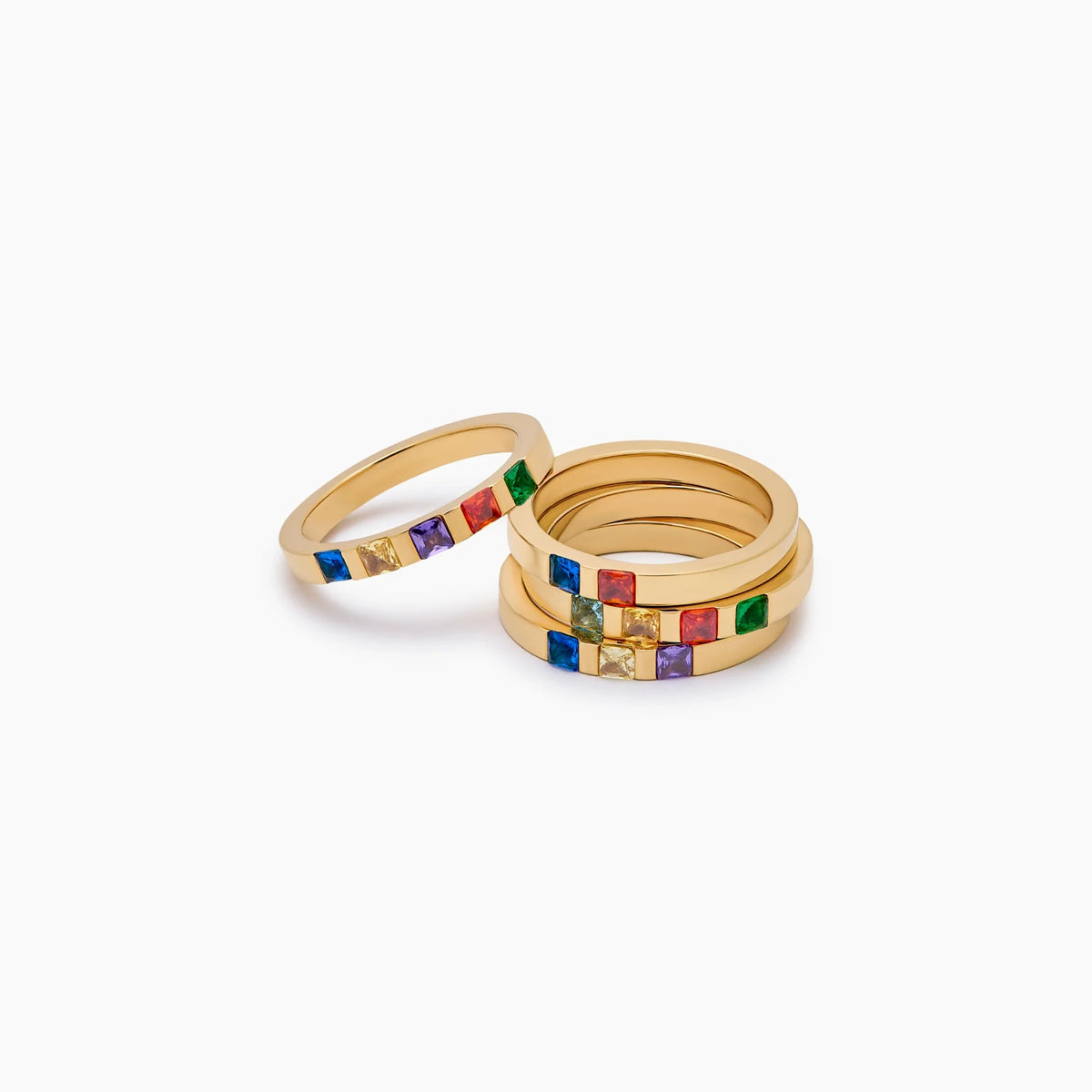 Princess Cut Birthstone Ring