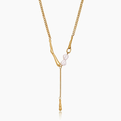 Hedda Pearl Bar Necklace